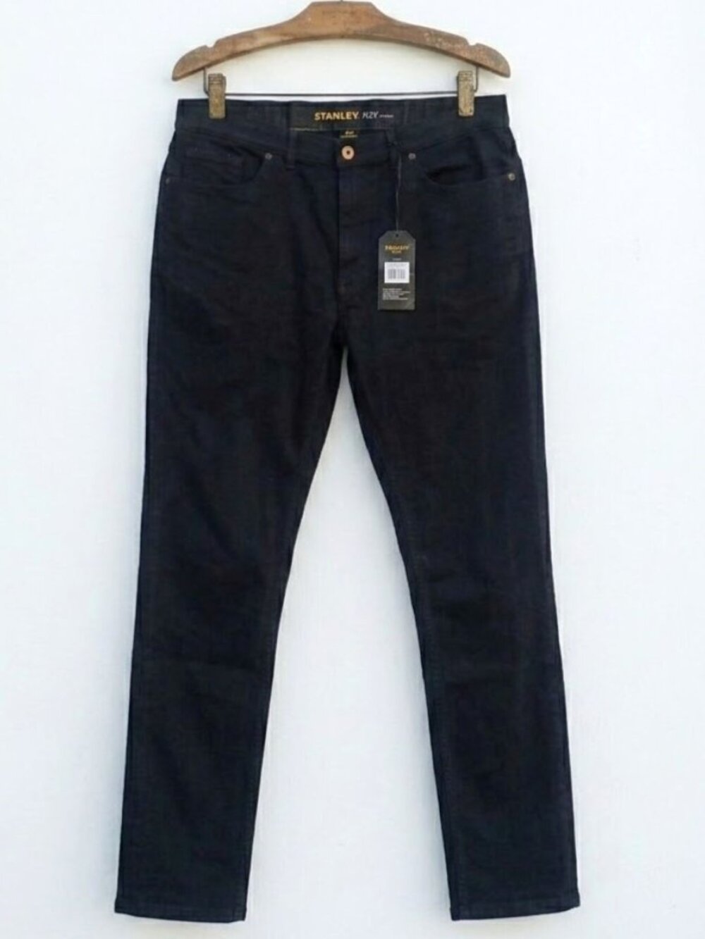 NWT Men's Stanley Workwear Jeans 40 x 32 Black Denim Flex Waist Classic Fit
